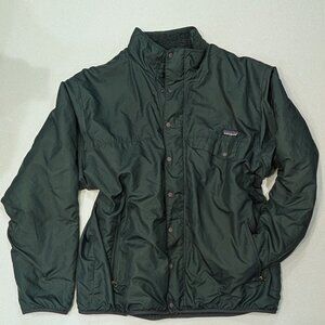Patagonia green nylon jacket, fleece lining - early 2000s